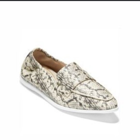 Cole Haan Grand Ambition | Snake Print Pointed Toe Loafers Size 9.5 - Picture 1 of 6